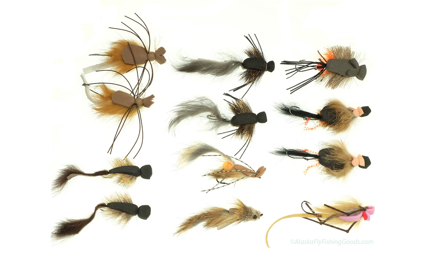 Dirty Dozen Mouse Fly Selection - Alaska Fly Selections 