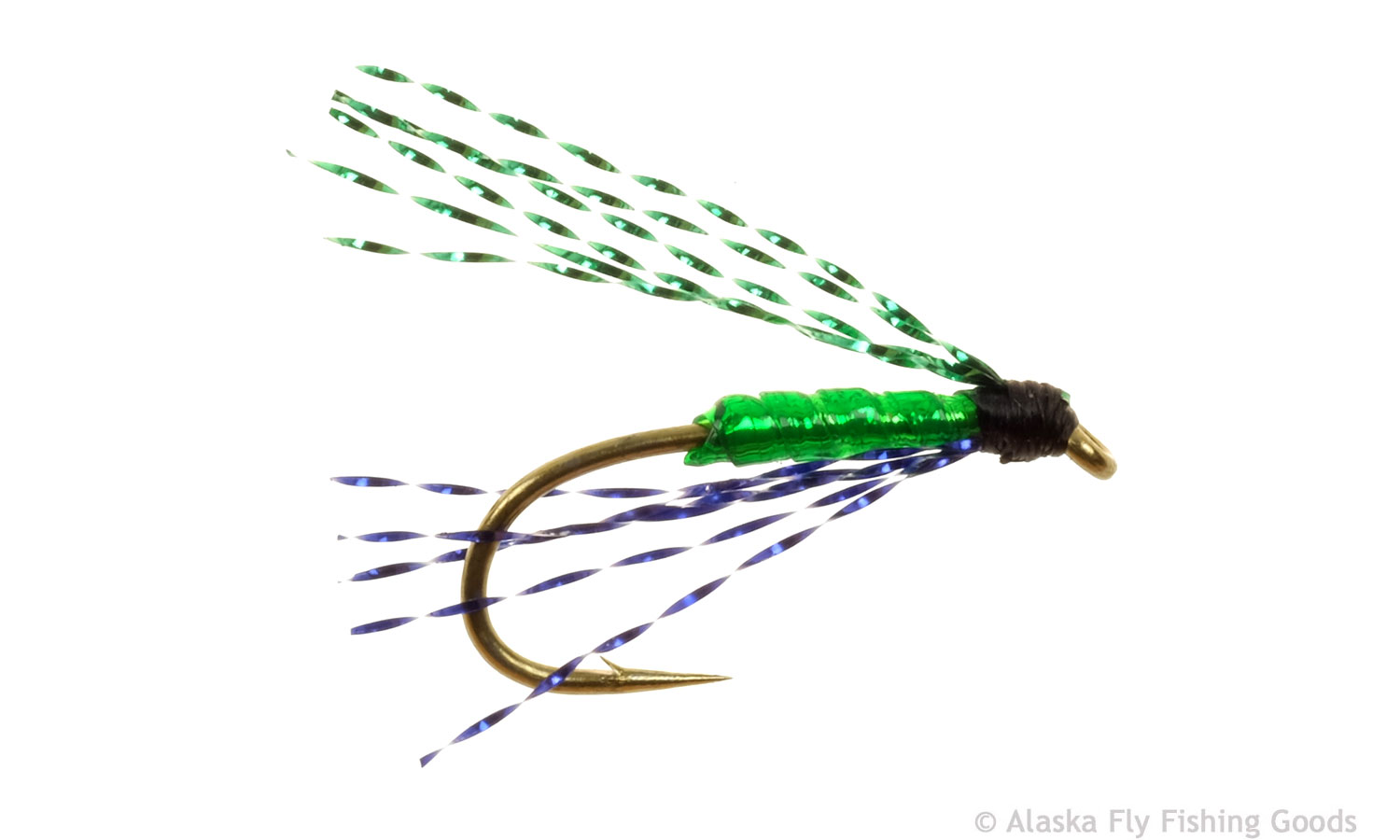 Super ITEM** Size 2 Alaska Salmon Fly Sold Per 6 Chartreuse Flame Bait 2020 