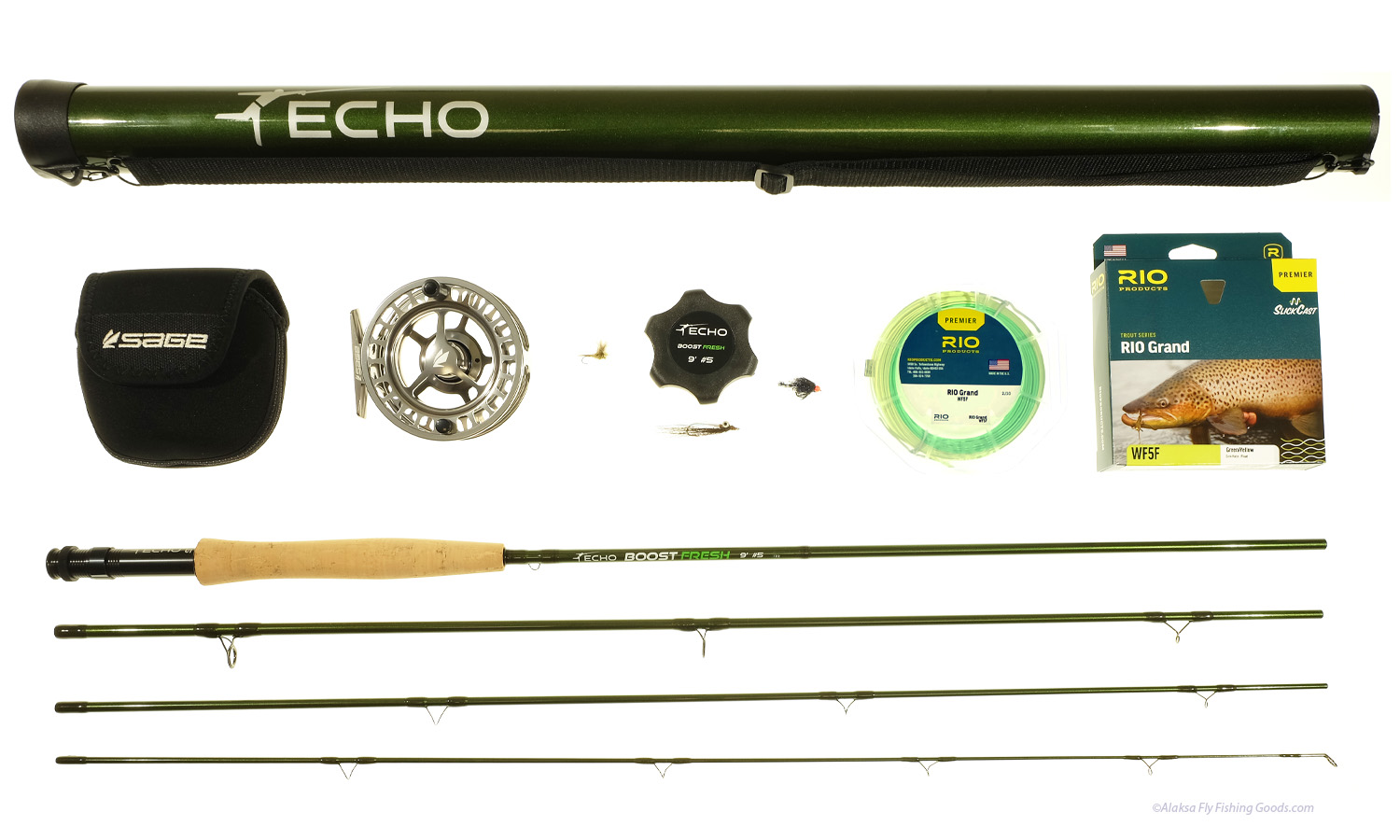 Echo Boost Fresh Sage Spectrum Rod Package