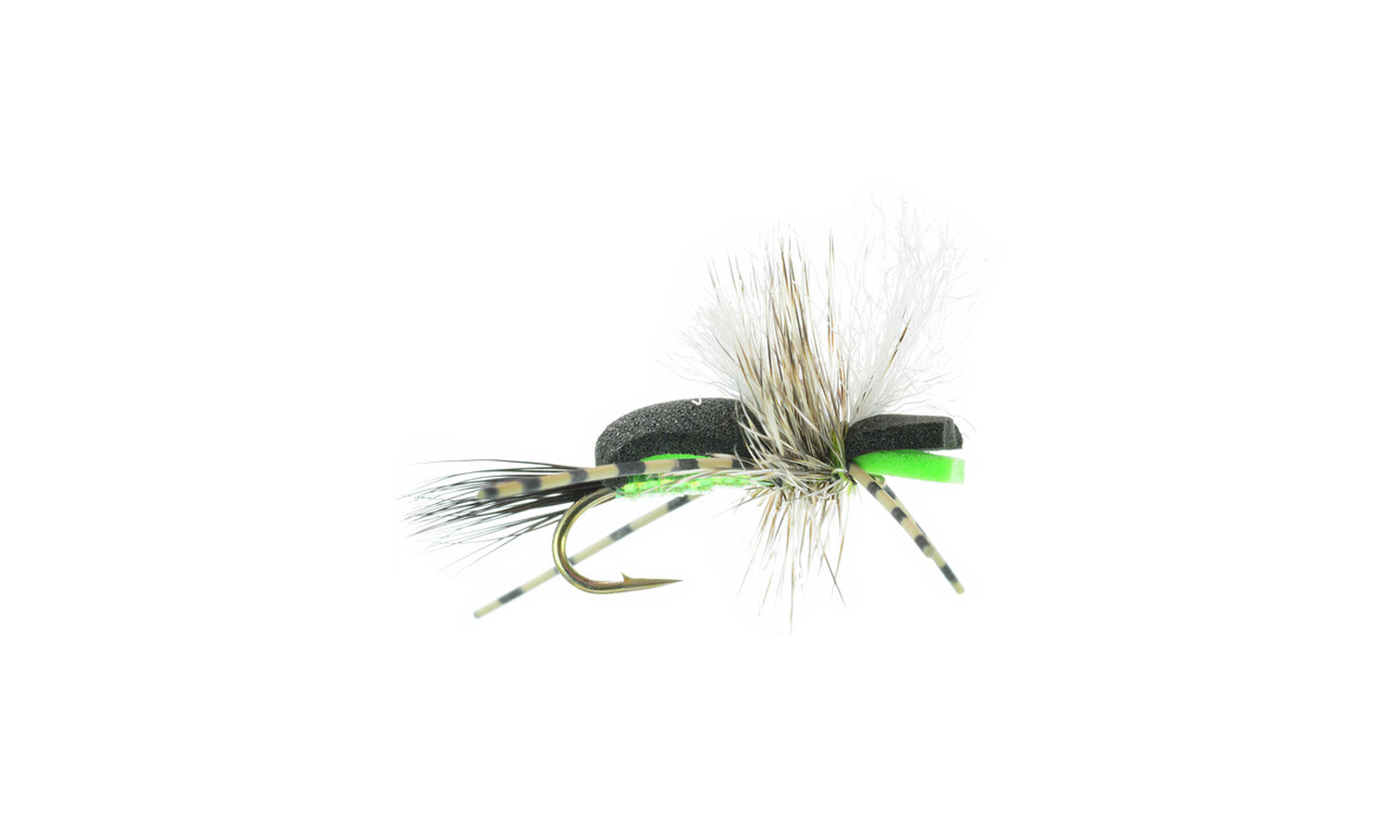 Hippie Stomper Lime 12 Dry Flies Alaska Fly Fishing Goods