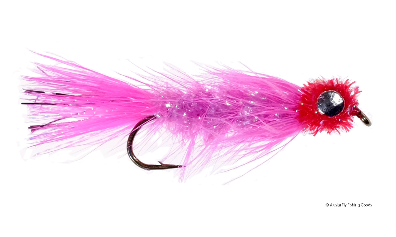 Specter Bugger - Shrimp Pink #2 - Silver Salmon Flies - Alaska Fly Fishing  Goods