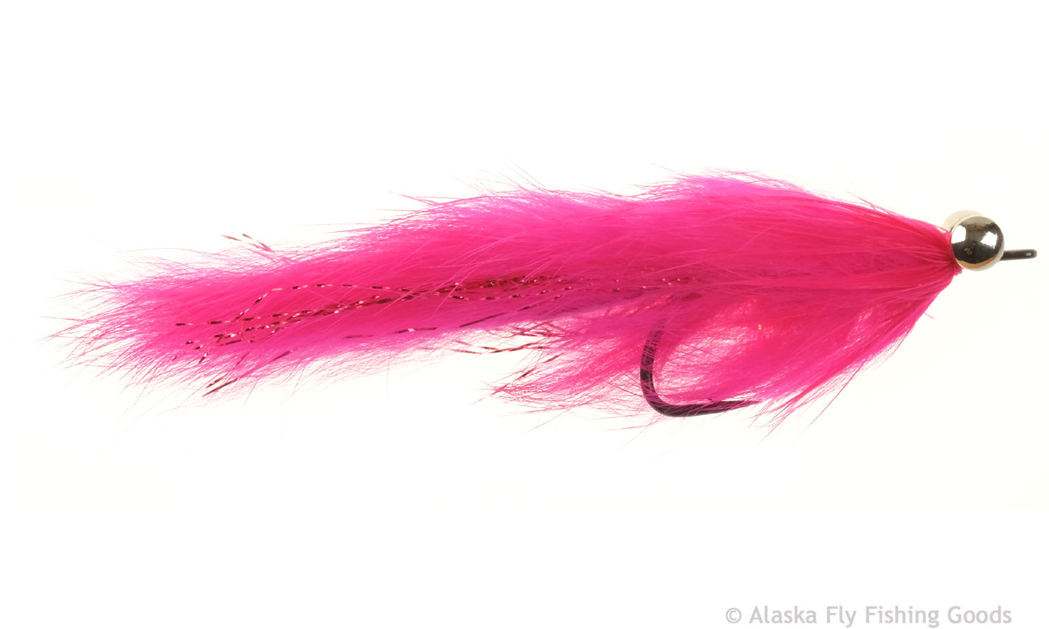 Hareball Leech - Fuchsia #1/0 - All Purpose Salmon Flies - Alaska Fly  Fishing Goods