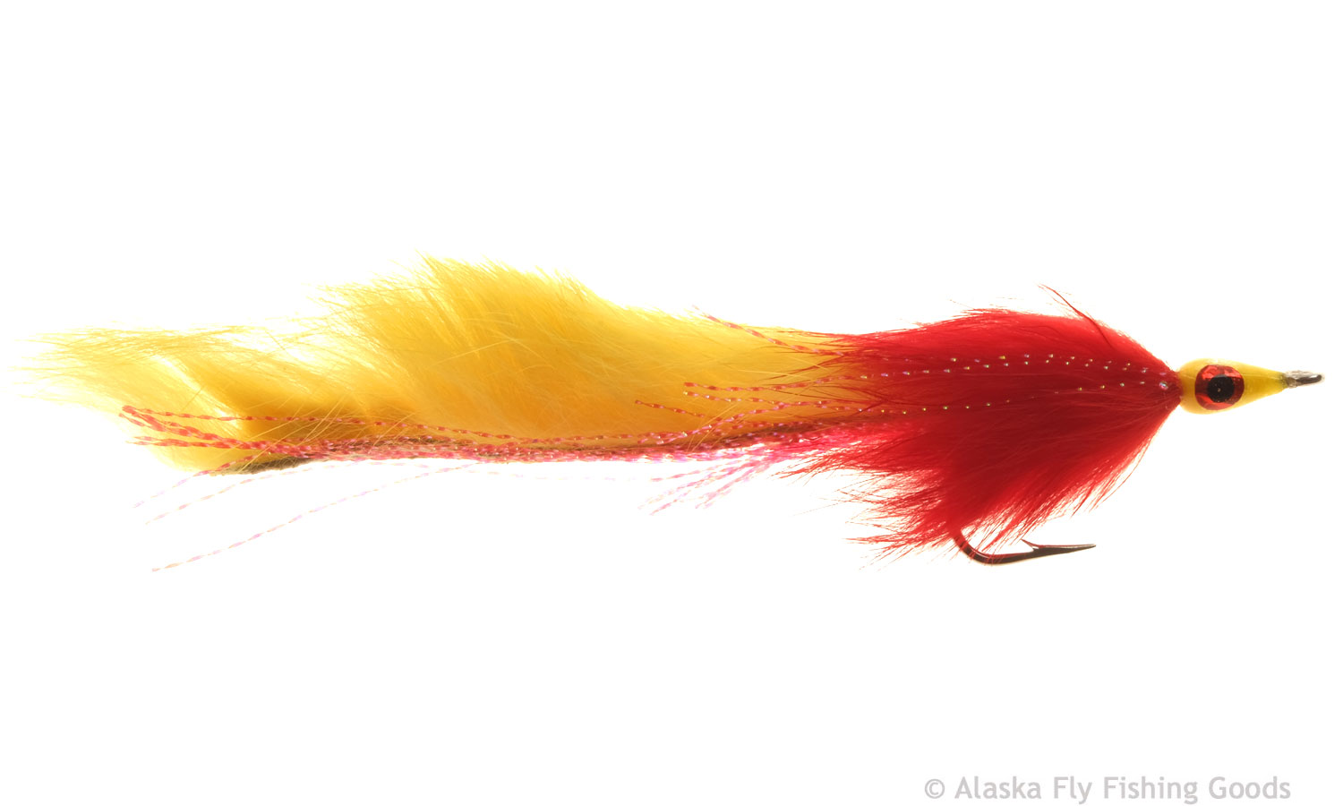 Barry's Pike Fly - Red & Yellow 3/0 - Pike Flies - Alaska Fly