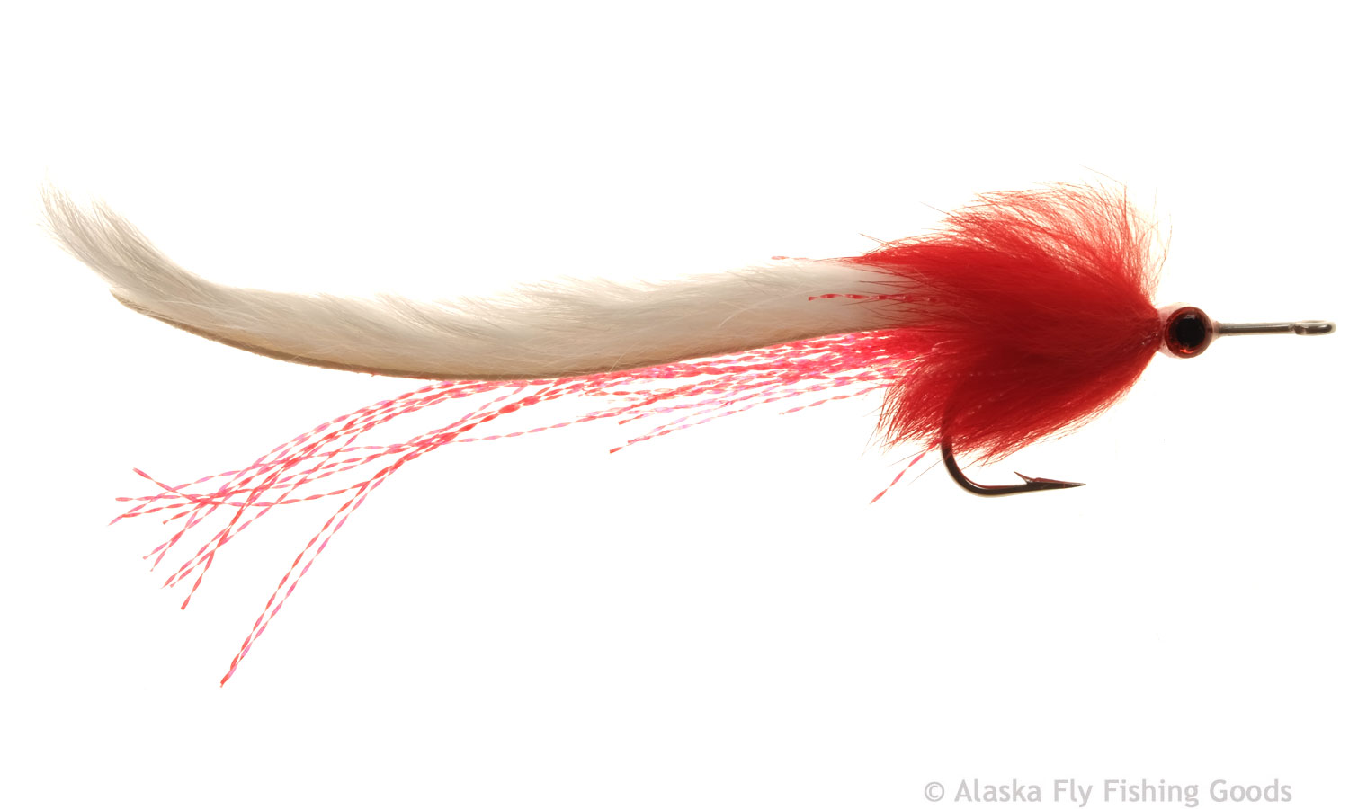 super flash streamer red/ black 6/7 inch fly made in scotland PIKE FLY 