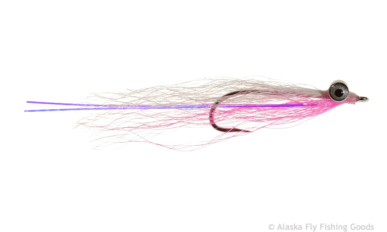 AK Clouser Minnow - Hot Pink/White #6 - Alaska Fly Fishing Goods