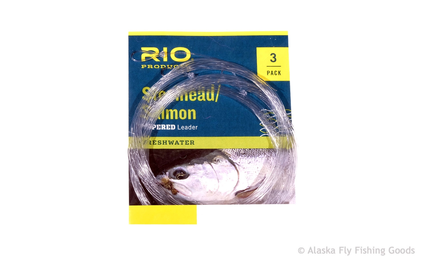 3-Pack - Rio 9ft Salmon Steelhead Knotless Leader - Leader and Tippet -  Alaska Fly Fishing Goods