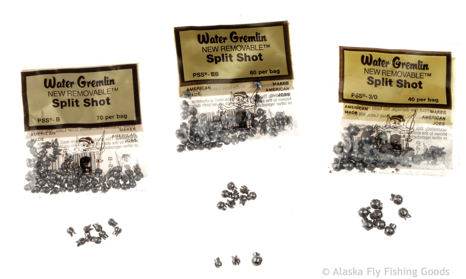Split Shot - Water Gremlin - Weight and Indicators - Alaska Fly Fishing  Goods