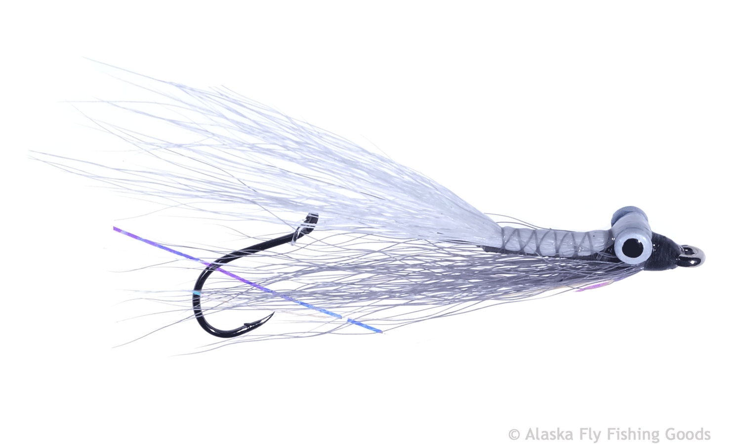 Stinger Clouser - Gray & White #6 - Alaska Fly Fishing Goods